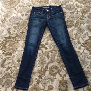 A&E dark blue wash skinny jeans
